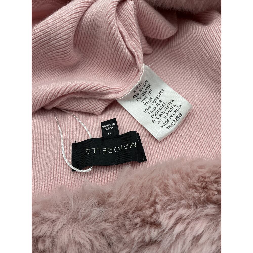 Majorelle Faux Fur Pink Laurel Cardigan Size XS - Picture 4 of 4